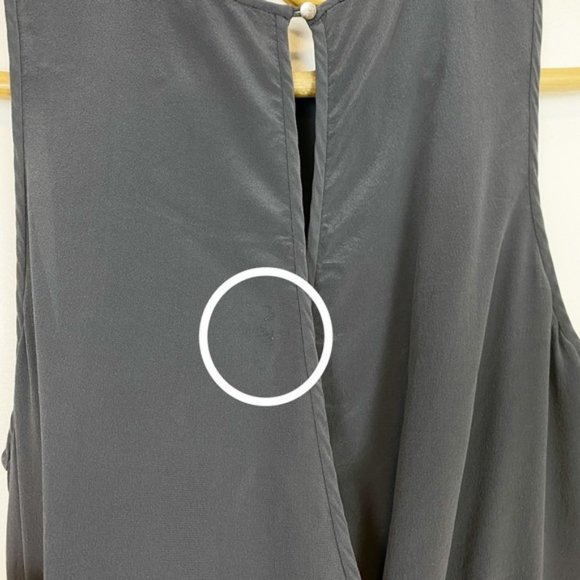 Aritzia | Wilfred | Rive Silk Romper Dark Grey Size M - Picture 12 of 12
